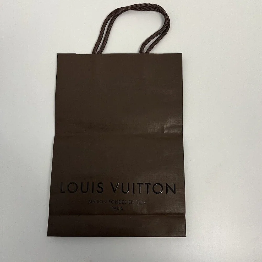 Authentic Louis Vuitton Paper Gift shopping Bag Brown